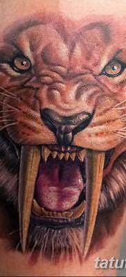 фото тату саблезубый тигр от 25.07.2017 №010 – Tattoo saber-toothed tiger