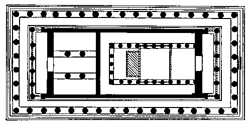 Периптер — тип древнегреческого храма. (Парфенон в Афинах. 447—438 до н. э. Архитекторы Иктин и Калликрат. План.)