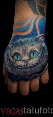 Фото тату Чеширский кот для статьи про значение рисунка татуировки – tatufoto.ru – 71