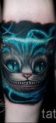 Фото тату Чеширский кот для статьи про значение рисунка татуировки – tatufoto.ru – 58