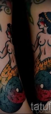 Тату русалка – фото готовой татуировки от 10012016 40
