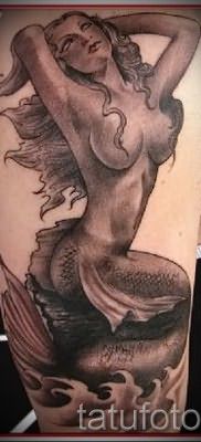 Тату русалка – фото готовой татуировки от 10012016 32