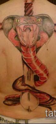 тату меч и змея №606 – классный вариант рисунка, который хорошо можно использовать для переделки и нанесения как Tattoo sword and snake