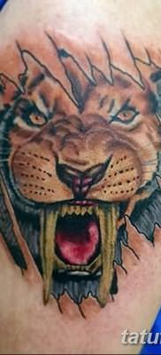 фото тату саблезубый тигр от 25.07.2017 №017 – Tattoo saber-toothed tiger