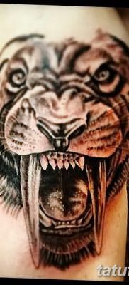 фото тату саблезубый тигр от 25.07.2017 №007 – Tattoo saber-toothed tiger